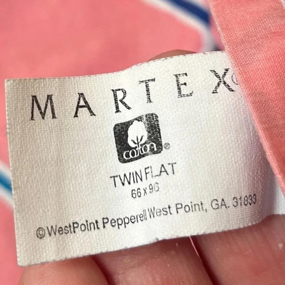 Vintage Martex Pink Vision Wild Flower Floral Cotton Retro Twin Flat Sheet 66x96 - Picture 4 of 5